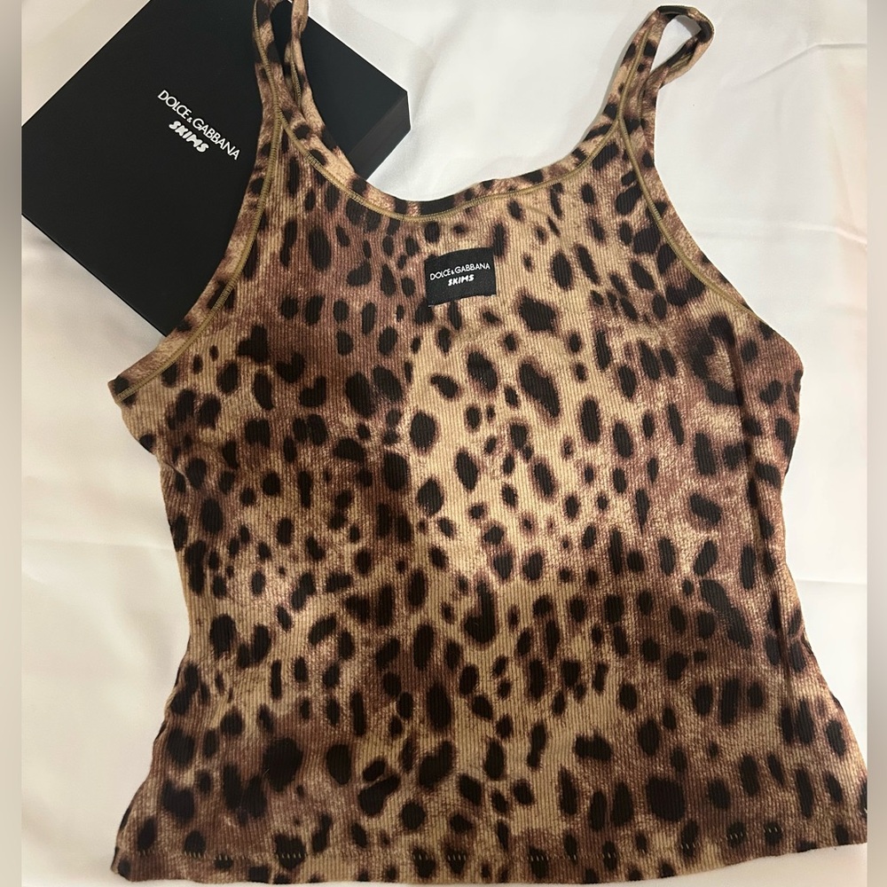 SKIMS/ Dolce & Gabbana cotton jersey scoop tank - Sz. L.